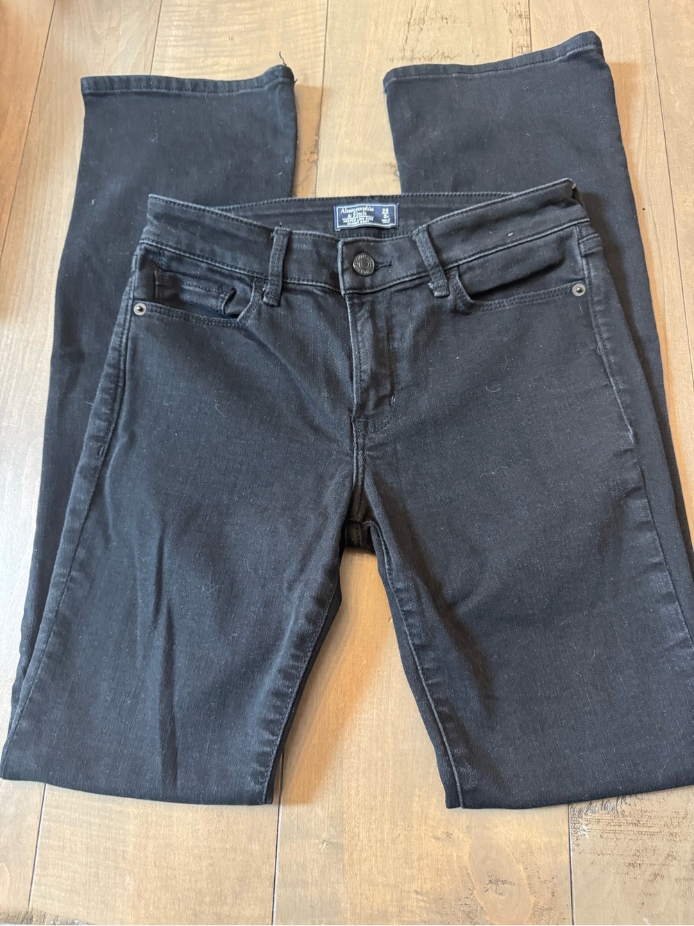 Abercrombie & Fitch Black Harper Low Rise Skinny Boot Jeans Women's Size 25 0 R